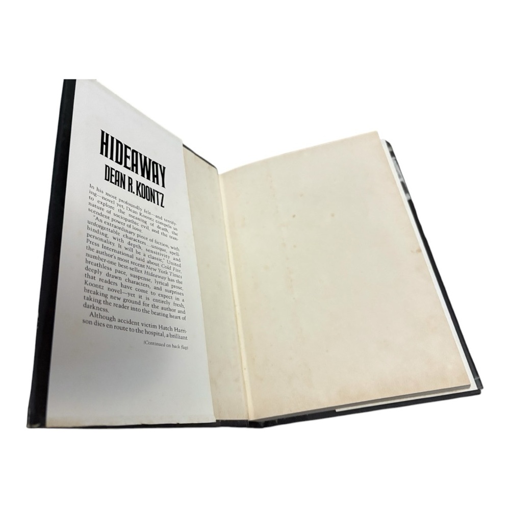 Dean R. Koontz 'Hideaway' Hardcover Book - Picture 2 of 7